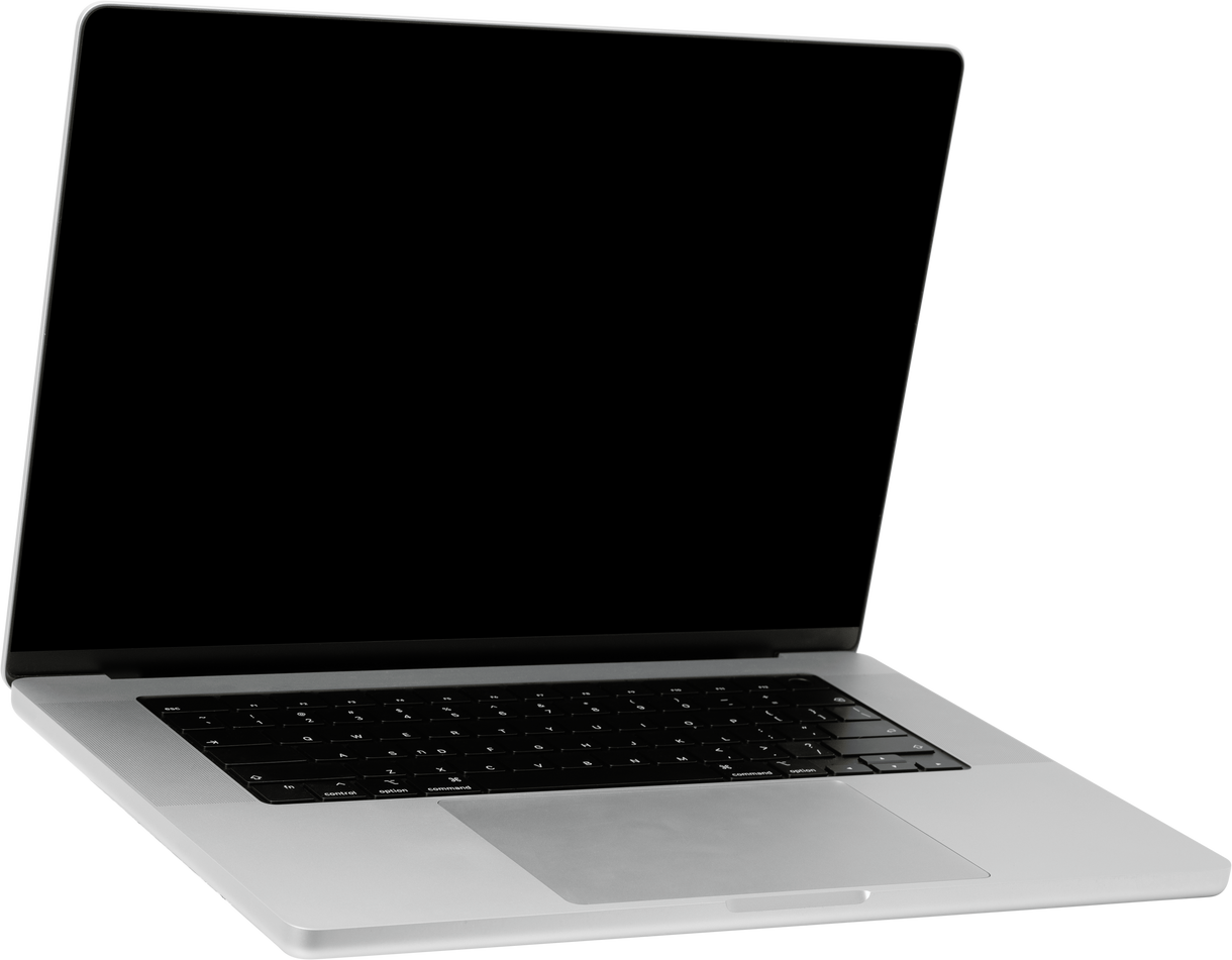 Laptop computer mockup, Png transparent